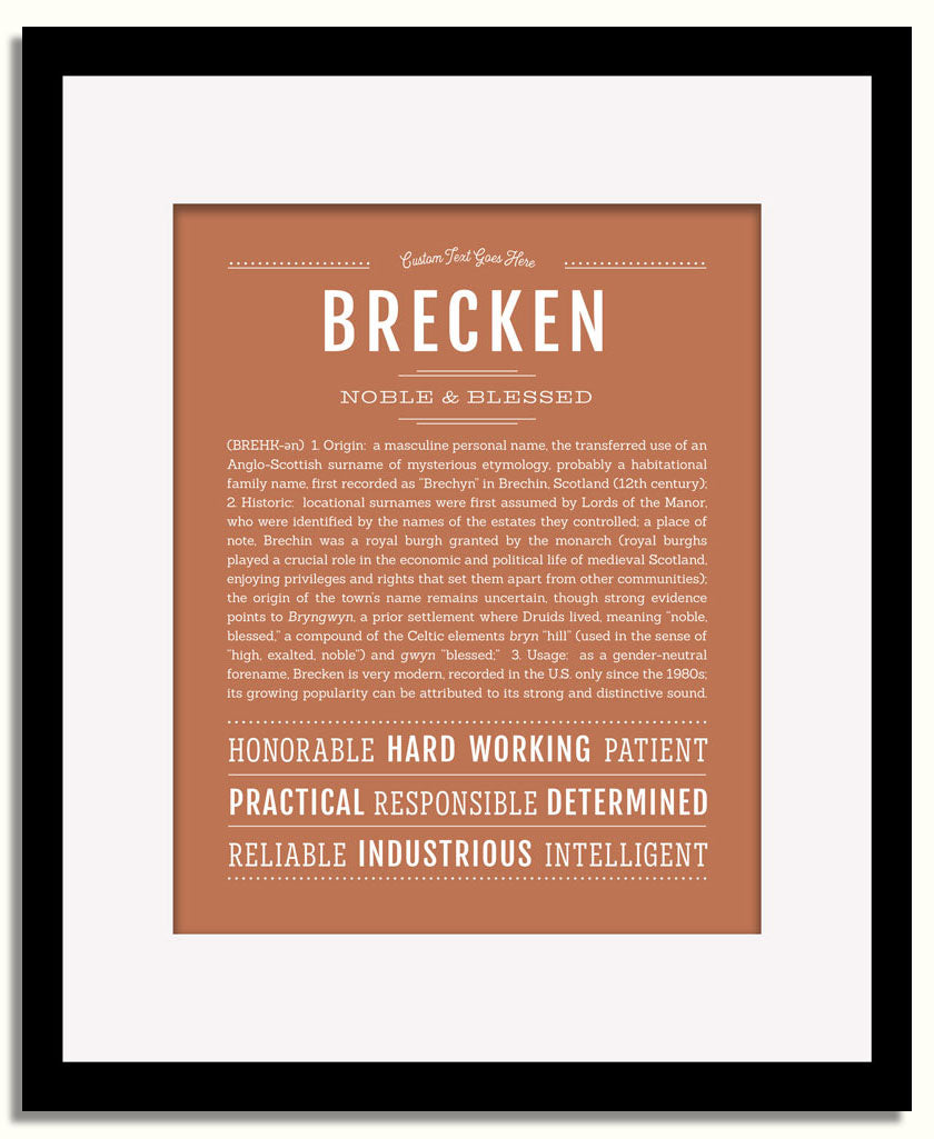 Frame Options | Terra Cotta | Black Frame, Matted