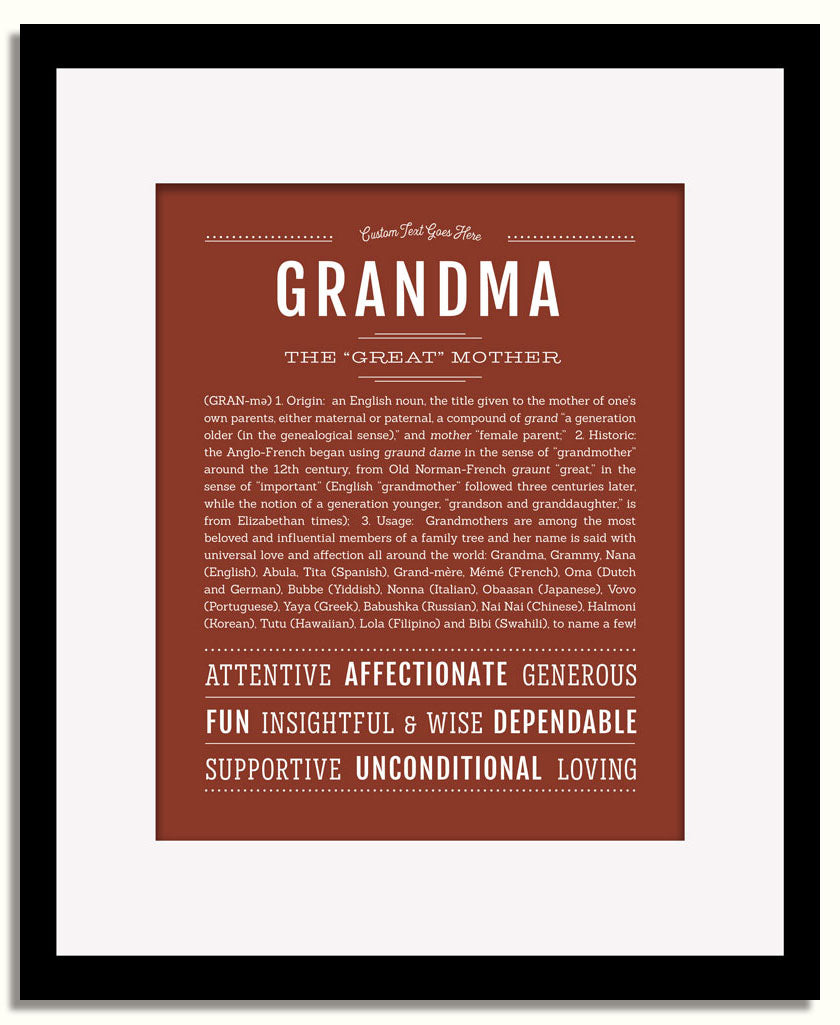 Frame Options | Bordeaux | Black Frame, Matted