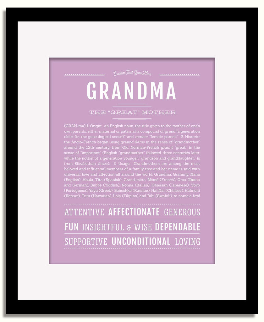 Frame Options | Lilac | Black Frame, Matted