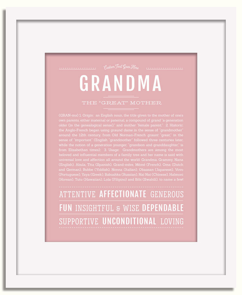 Frame Options | Dusty Rose | White Frame, Matted