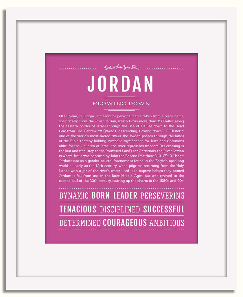 Frame Options | Dark Pink | White Frame, Matted