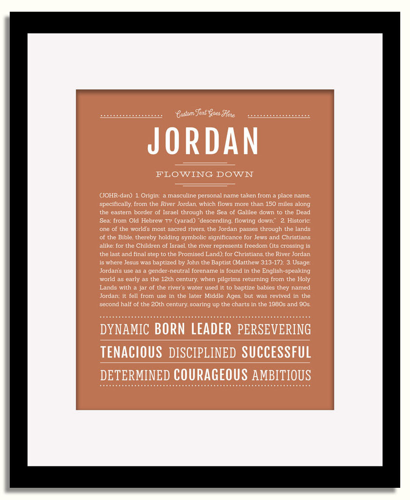 Frame Options | Terra Cotta | Black Frame, Matted