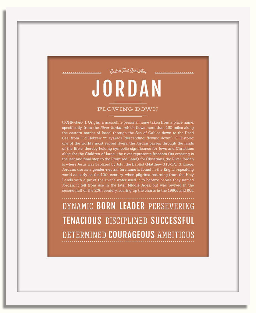 Frame Options | Terra Cotta | White Frame, Matted