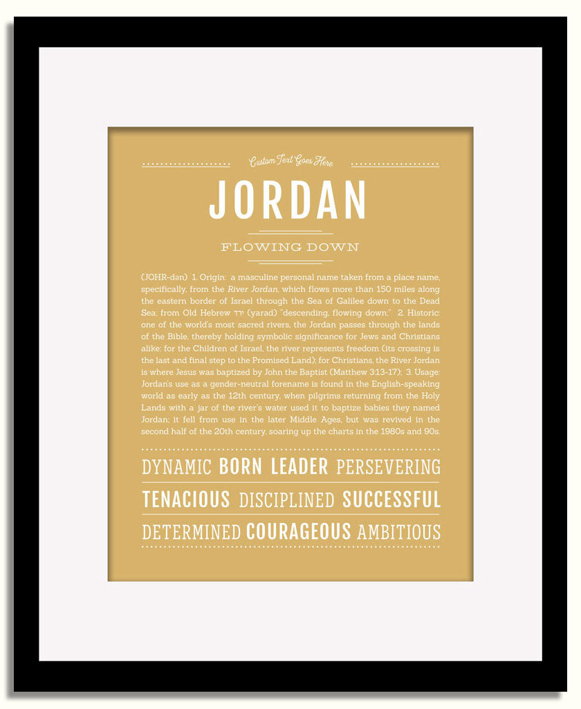 Frame Options | Matte Gold | Black Frame, Matted