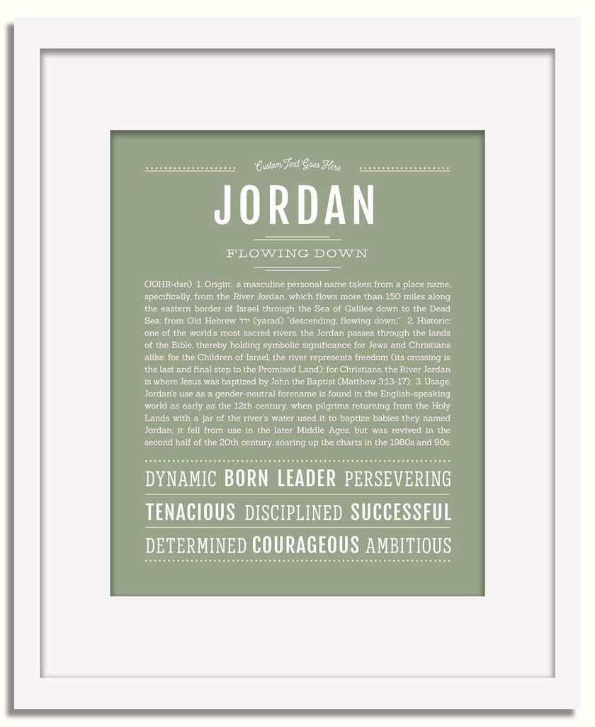 Frame Options | Sage | White Frame, Matted