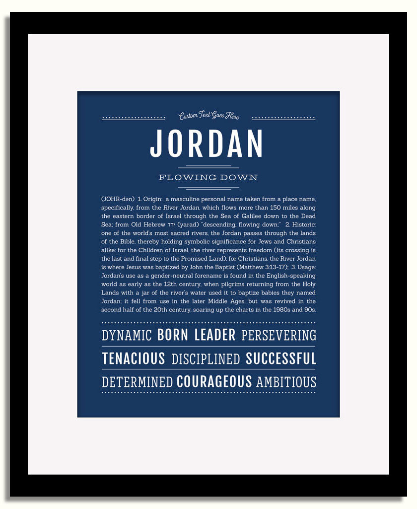 Frame Options | Midnight Blue | Black Frame, Matted