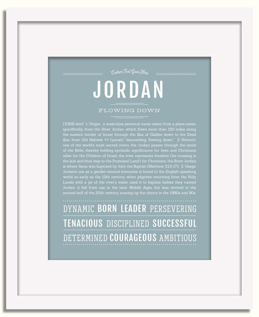 Frame Options | Powder Blue | White Frame, Matted