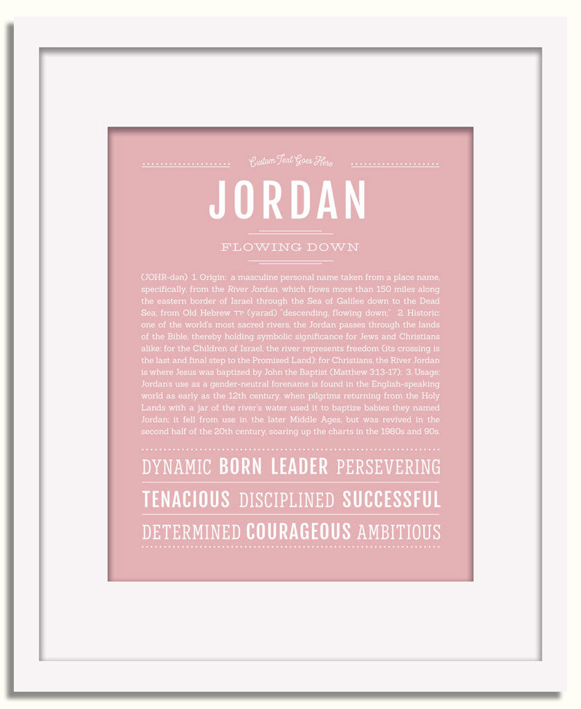 Frame Options | Dusty Rose | White Frame, Matted