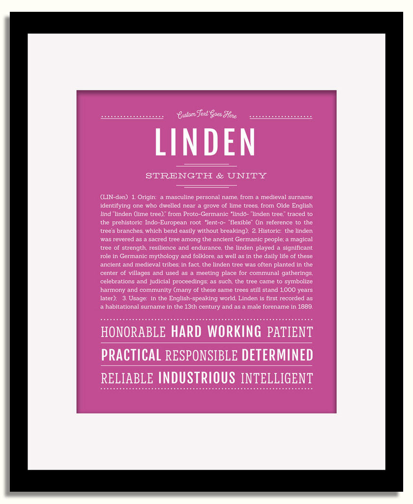 Frame Options | Dark Pink | Black Frame, Matted