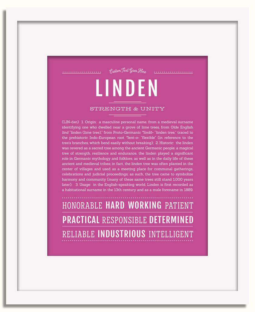 Frame Options | Dark Pink | White Frame, Matted