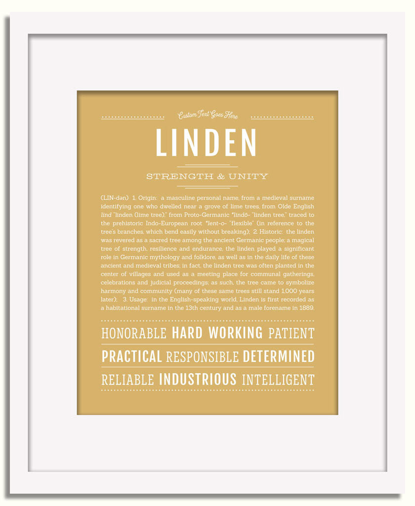 Frame Options | Matte Gold | White Frame, Matted