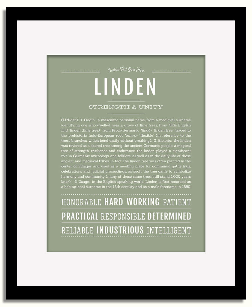 Frame Options | Sage | Black Frame, Matted