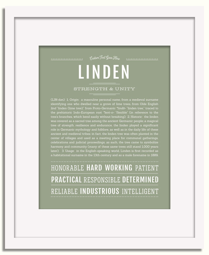 Frame Options | Sage | White Frame, Matted