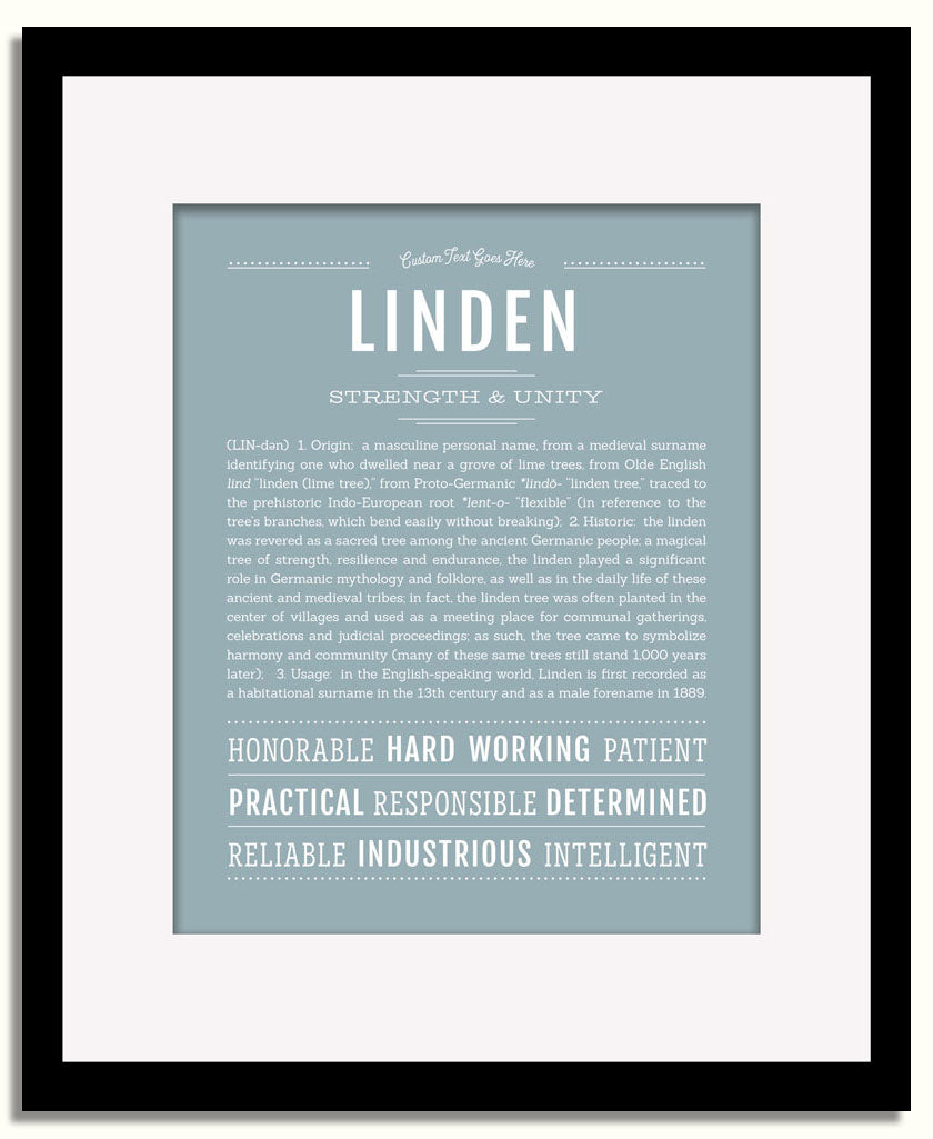Frame Options | Powder Blue | Black Frame, Matted