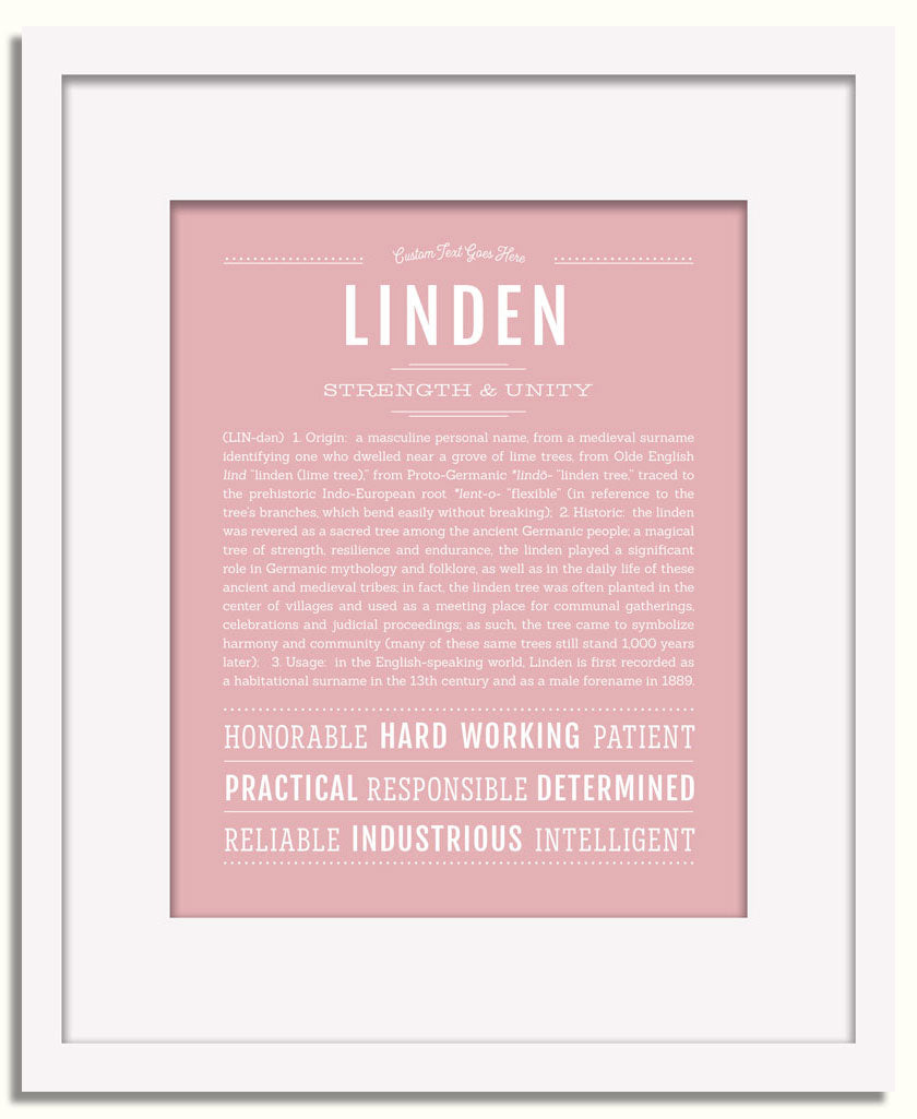 Frame Options | Dusty Rose | White Frame, Matted