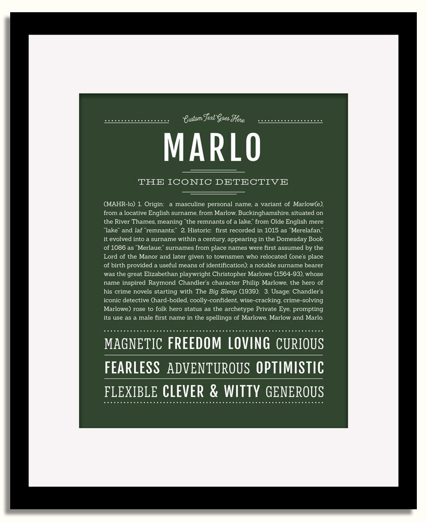 Frame Options | Deep Forest | Black Frame, Matted