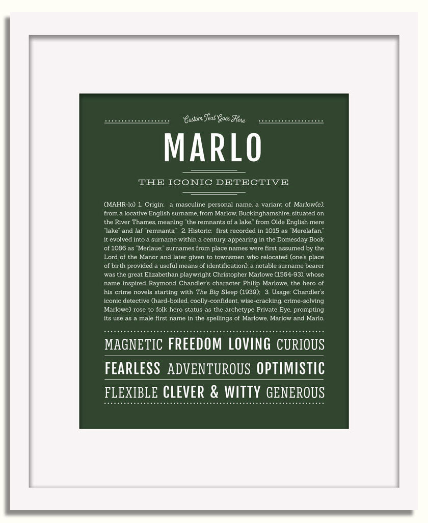 Frame Options | Deep Forest | White Frame, Matted
