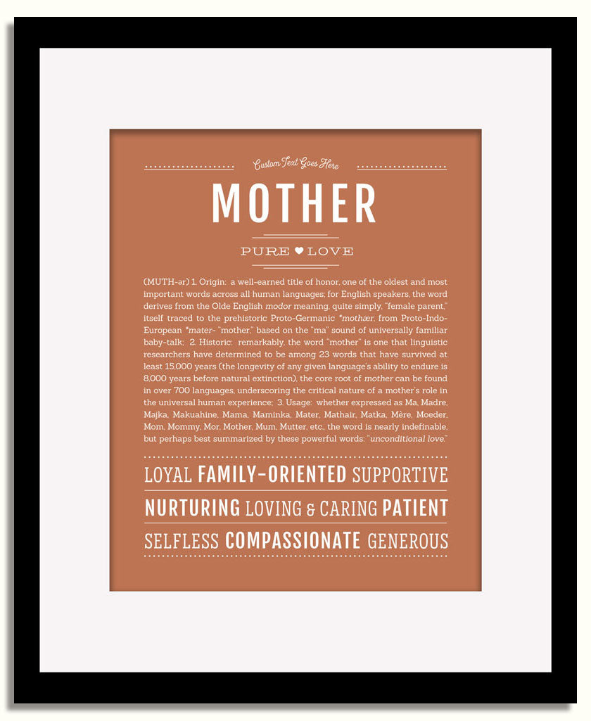 Frame Options | Terra Cotta | Black Frame, Matted