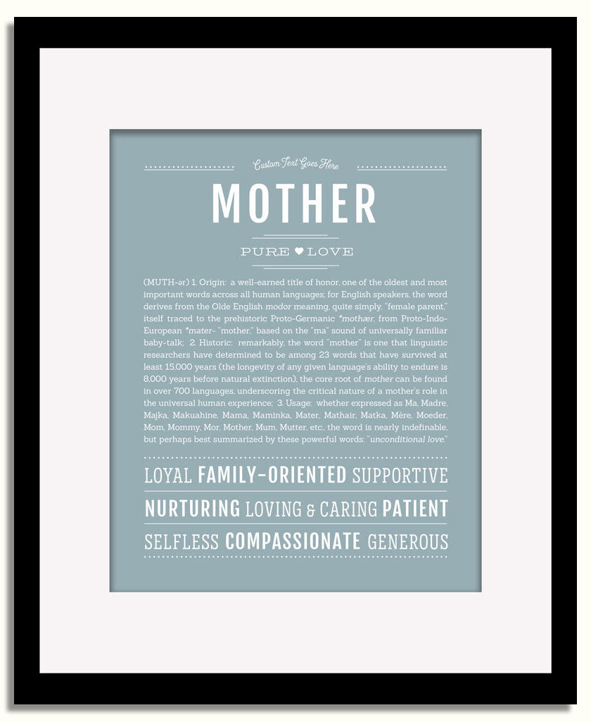 Frame Options | Powder Blue | Black Frame, Matted