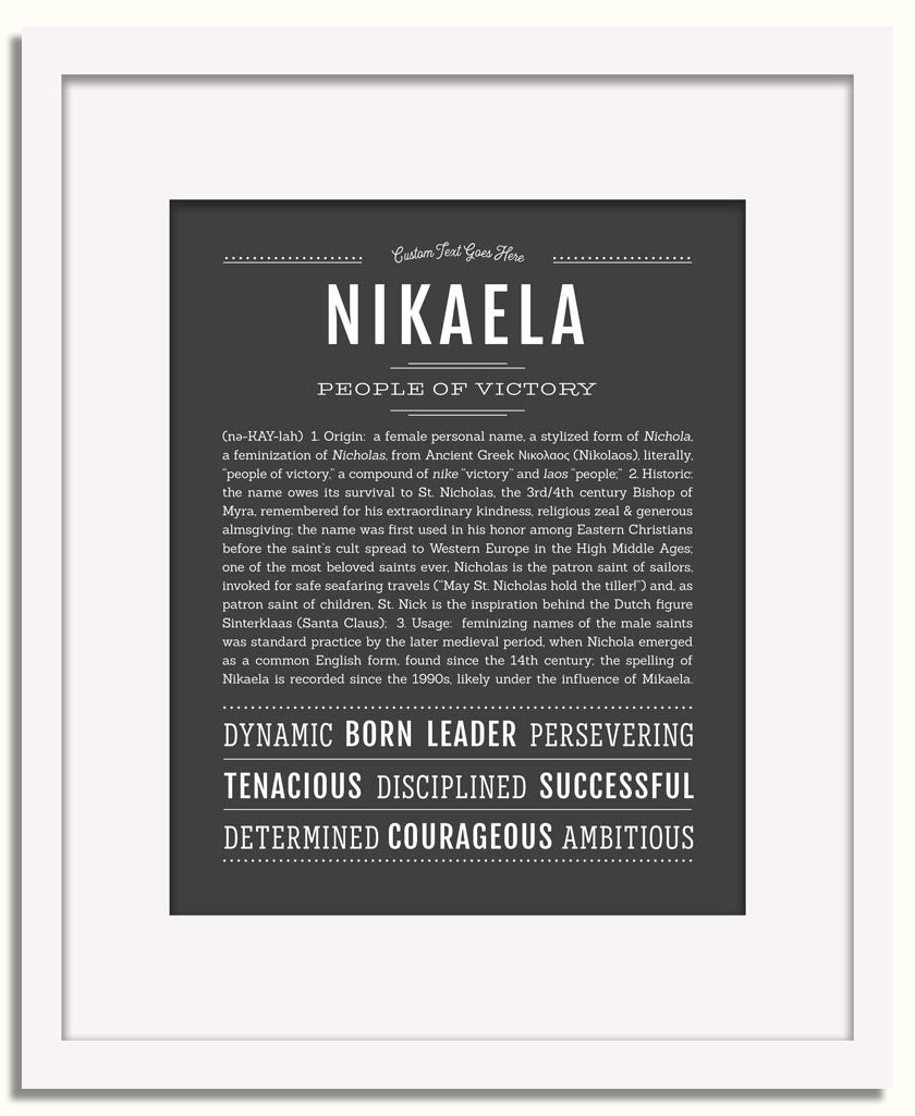 Frame Options | Charcoal Gray | White Frame, Matted
