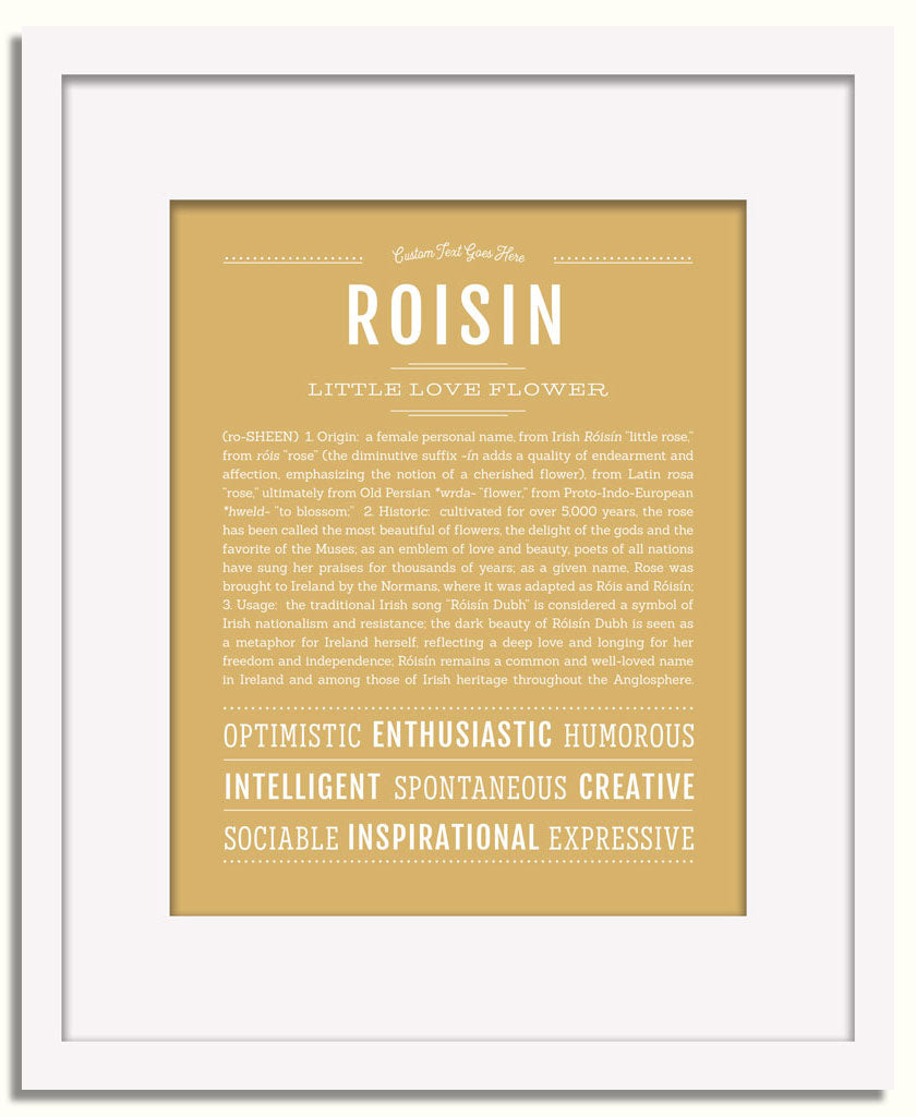 Frame Options | Matte Gold | White Frame, Matted