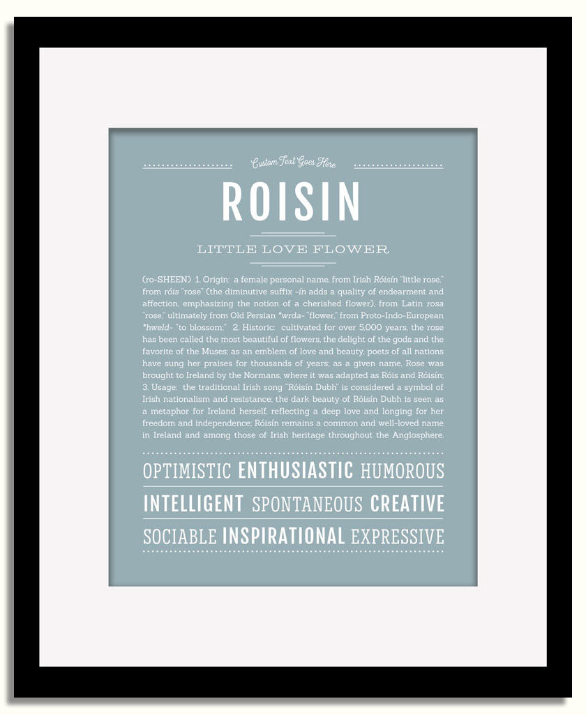 Frame Options | Powder Blue | Black Frame, Matted