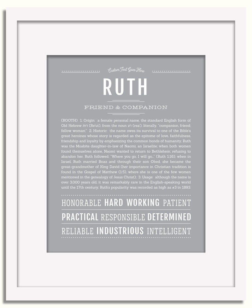 Frame Options | Light Gray | White Frame, Matted
