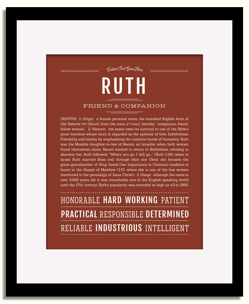 Frame Options | Bordeaux | Black Frame, Matted