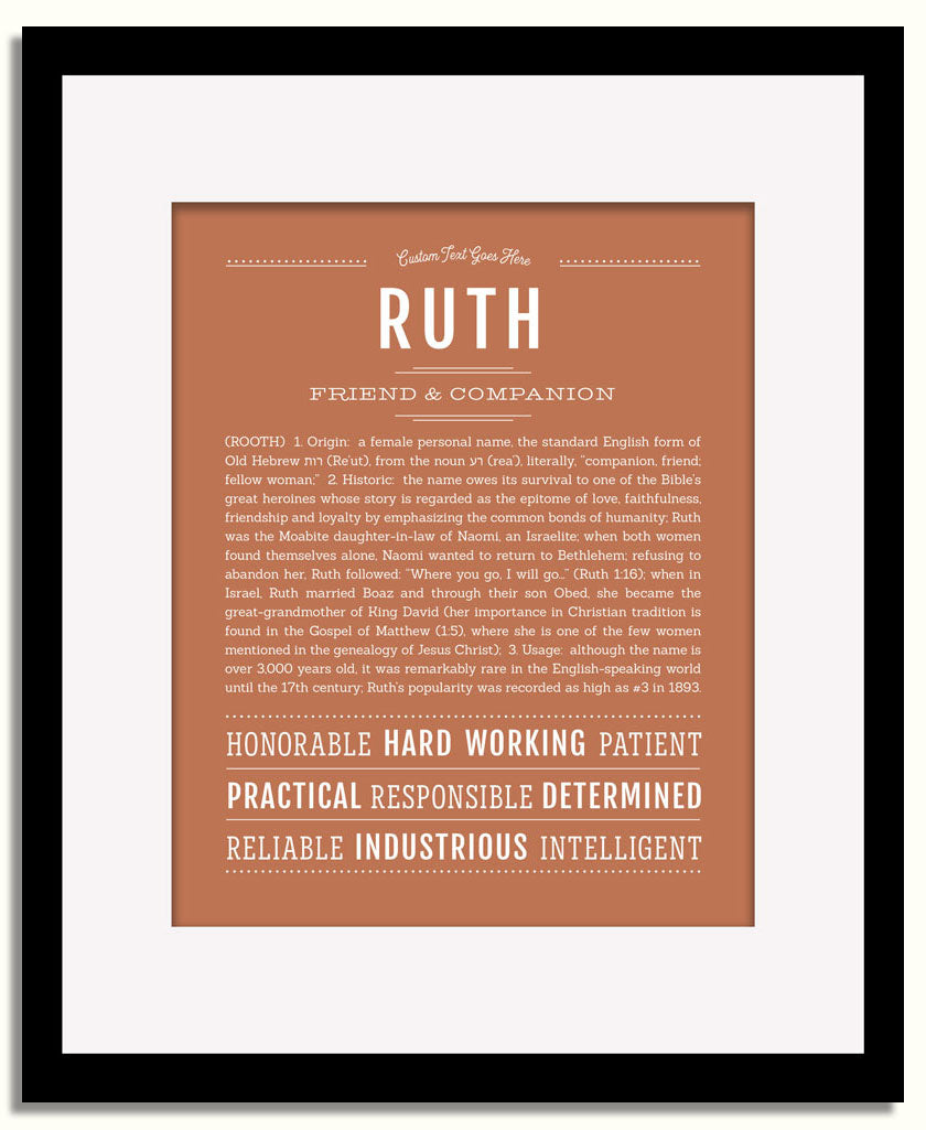 Frame Options | Terra Cotta | Black Frame, Matted