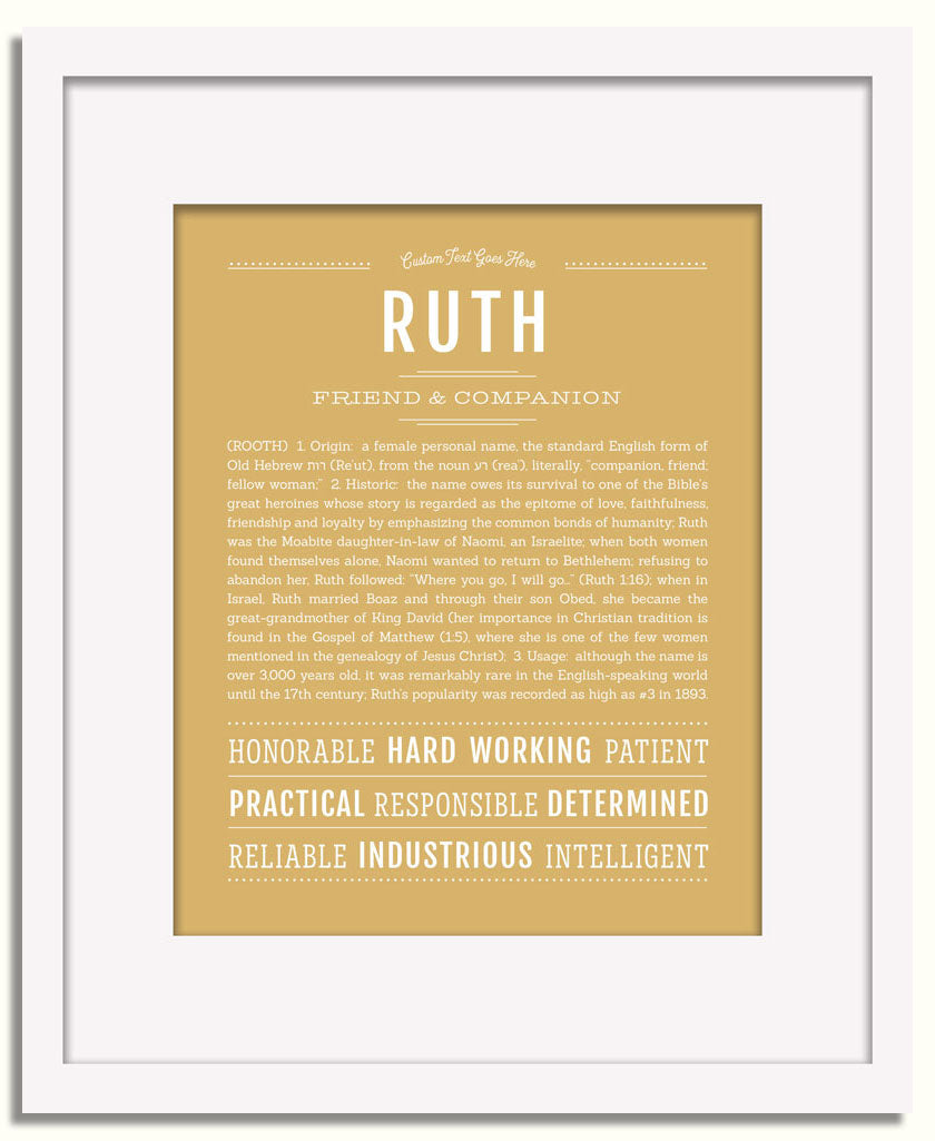 Frame Options | Matte Gold | White Frame, Matted