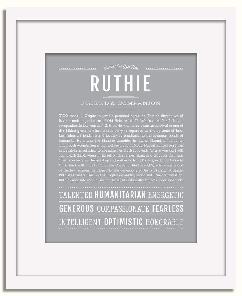 Frame Options | Light Gray | White Frame, Matted