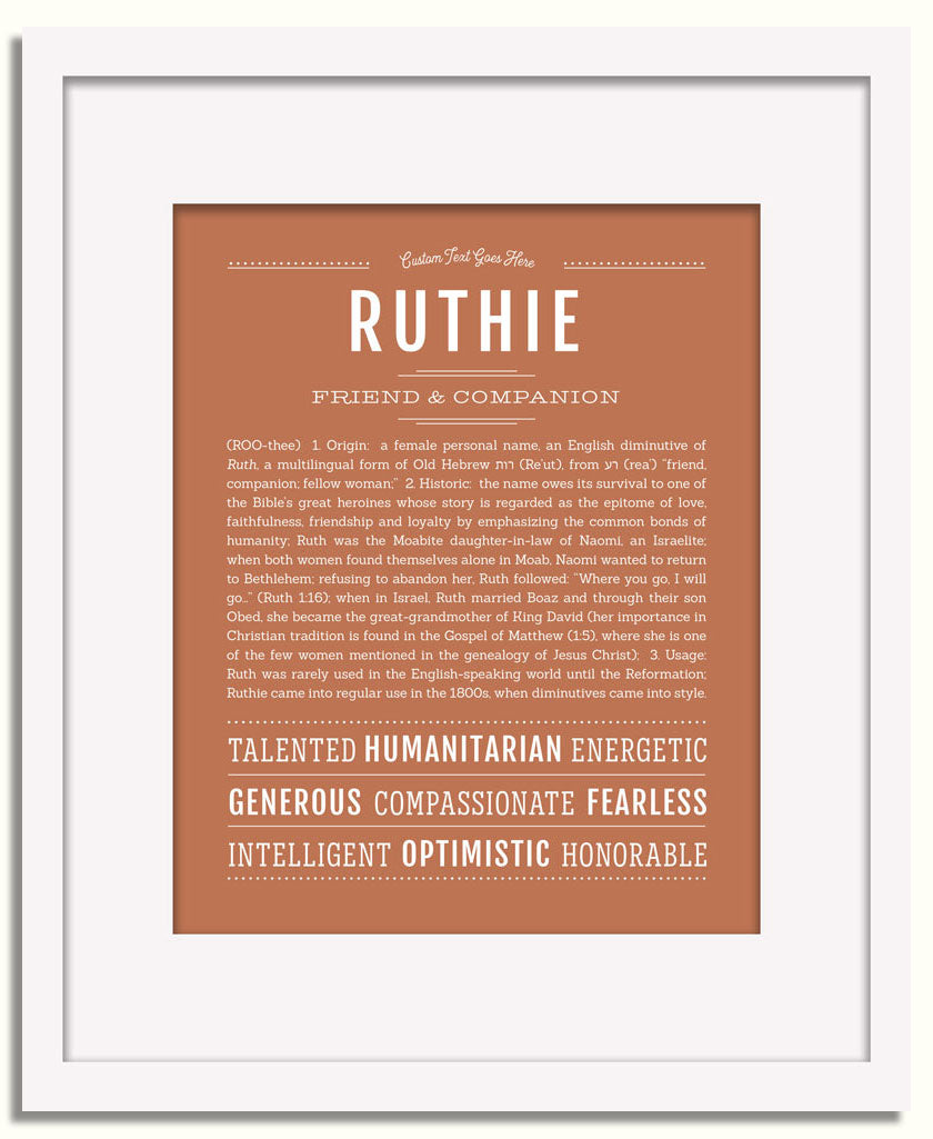 Frame Options | Terra Cotta | White Frame, Matted