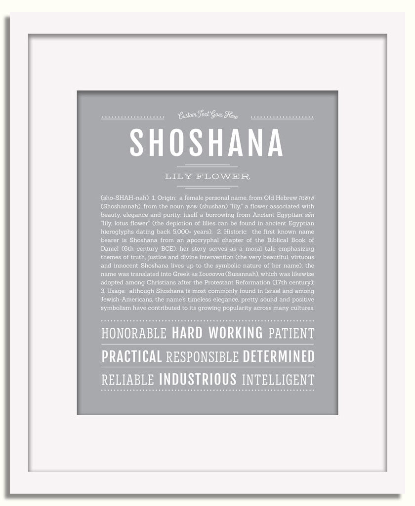 Frame Options | Light Gray | White Frame, Matted