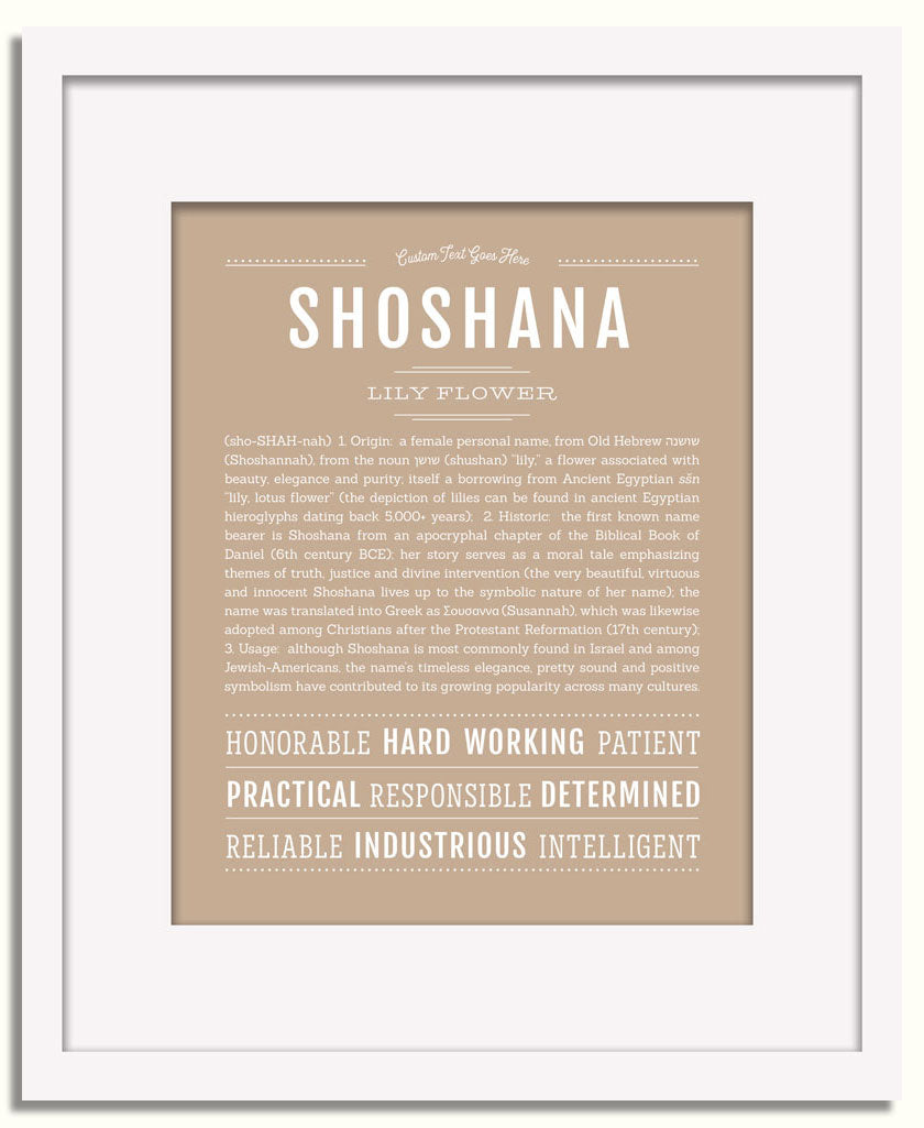 Frame Options | Tan | White Frame, Matted