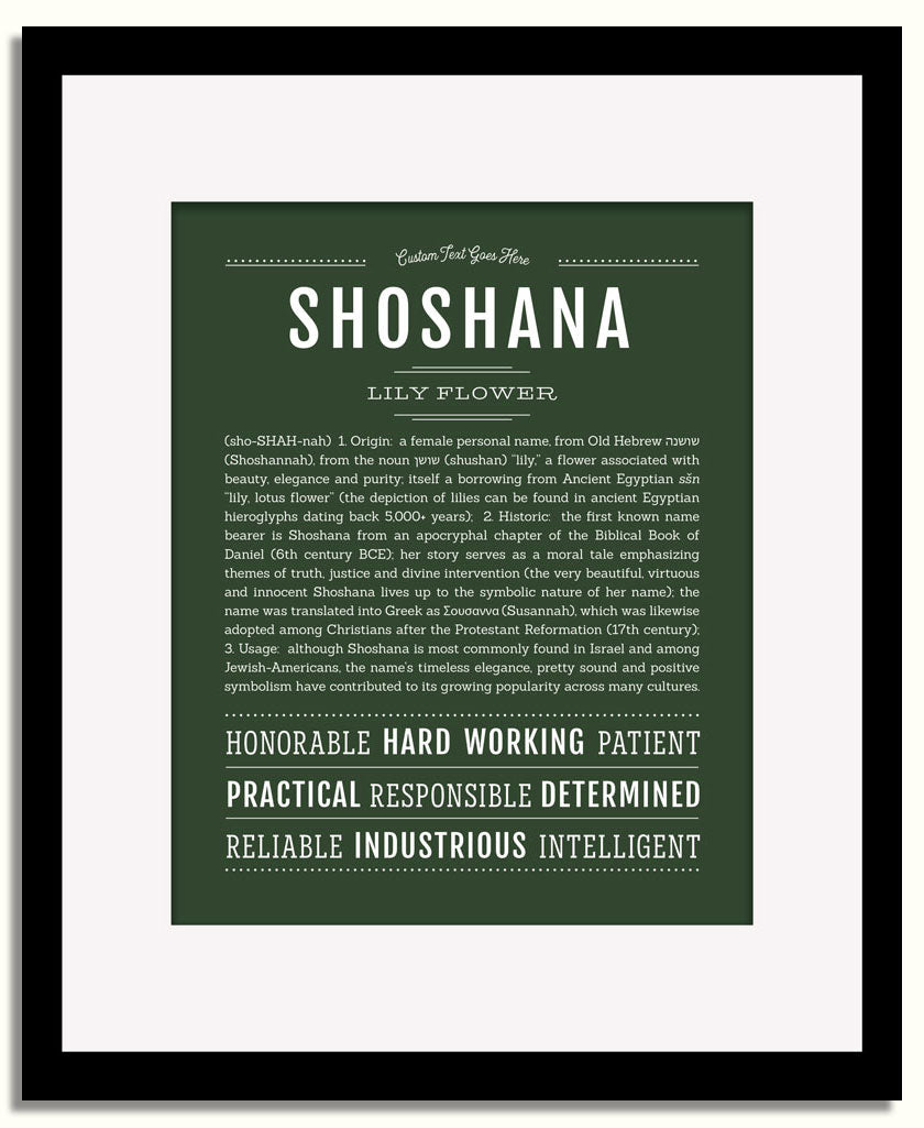 Frame Options | Deep Forest | Black Frame, Matted
