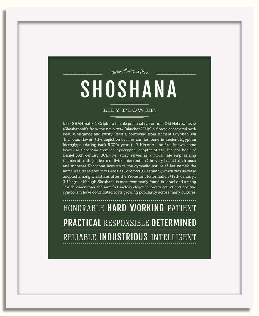 Frame Options | Deep Forest | White Frame, Matted
