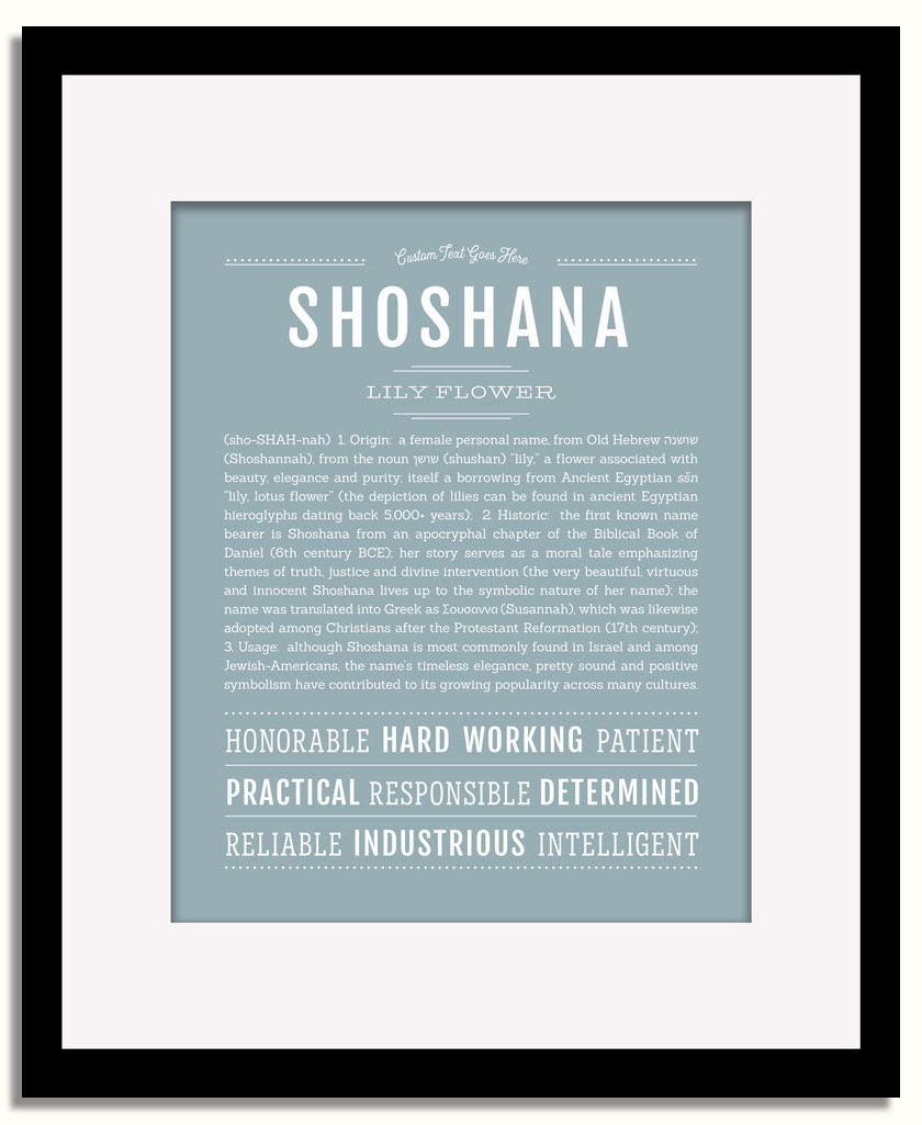 Frame Options | Powder Blue | Black Frame, Matted