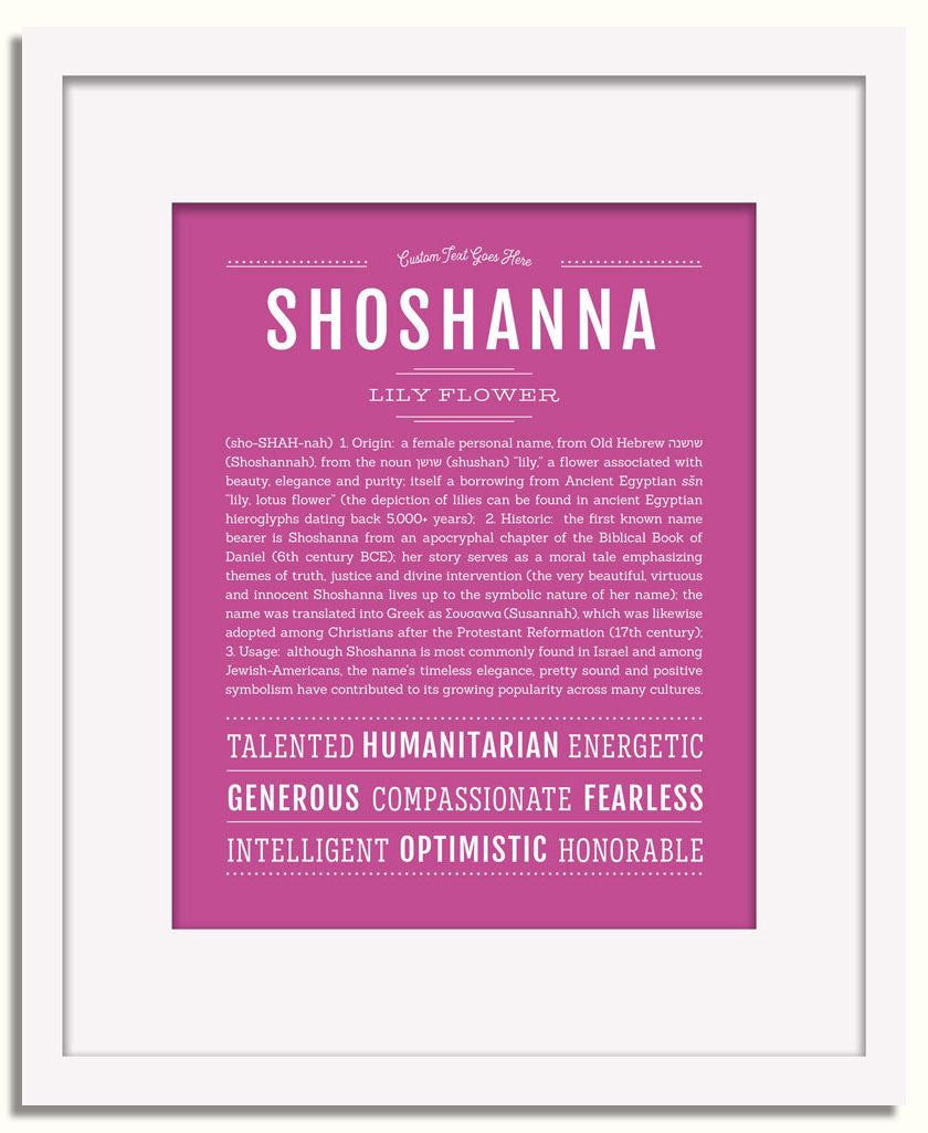 Frame Options | Dark Pink | White Frame, Matted