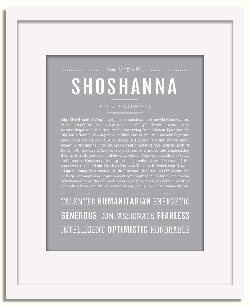 Frame Options | Light Gray | White Frame, Matted