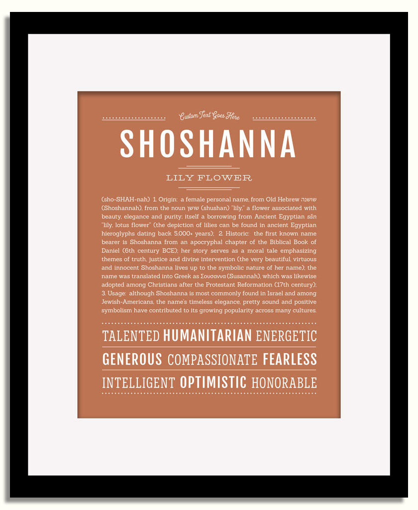 Frame Options | Terra Cotta | Black Frame, Matted