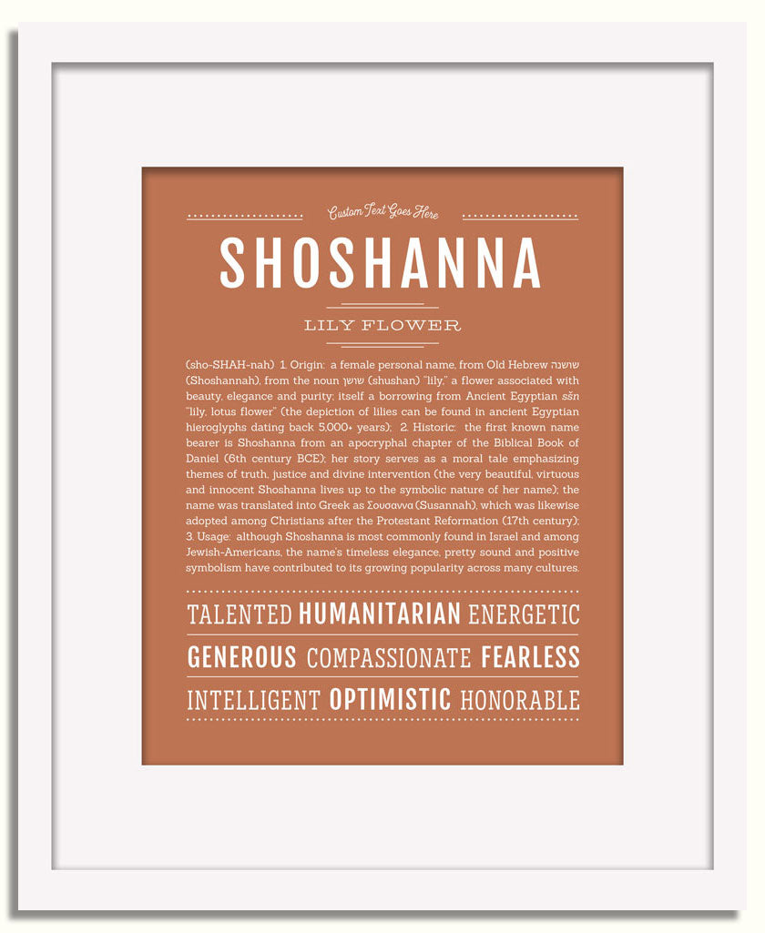 Frame Options | Terra Cotta | White Frame, Matted