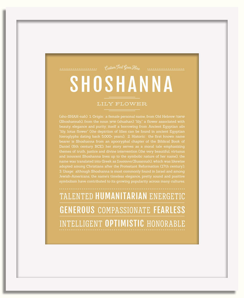 Frame Options | Matte Gold | White Frame, Matted
