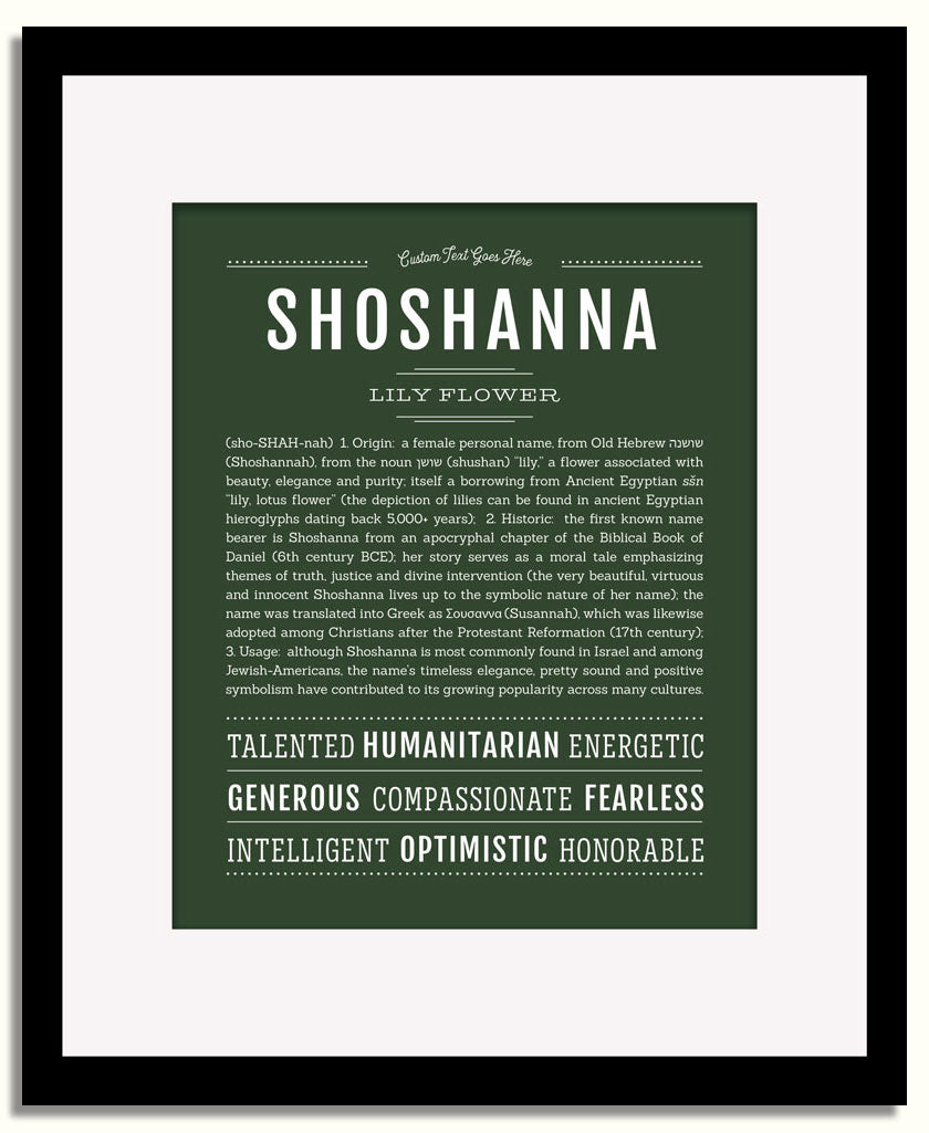 Frame Options | Deep Forest | Black Frame, Matted