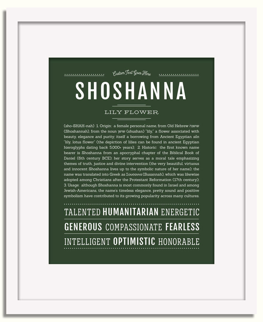 Frame Options | Deep Forest | White Frame, Matted