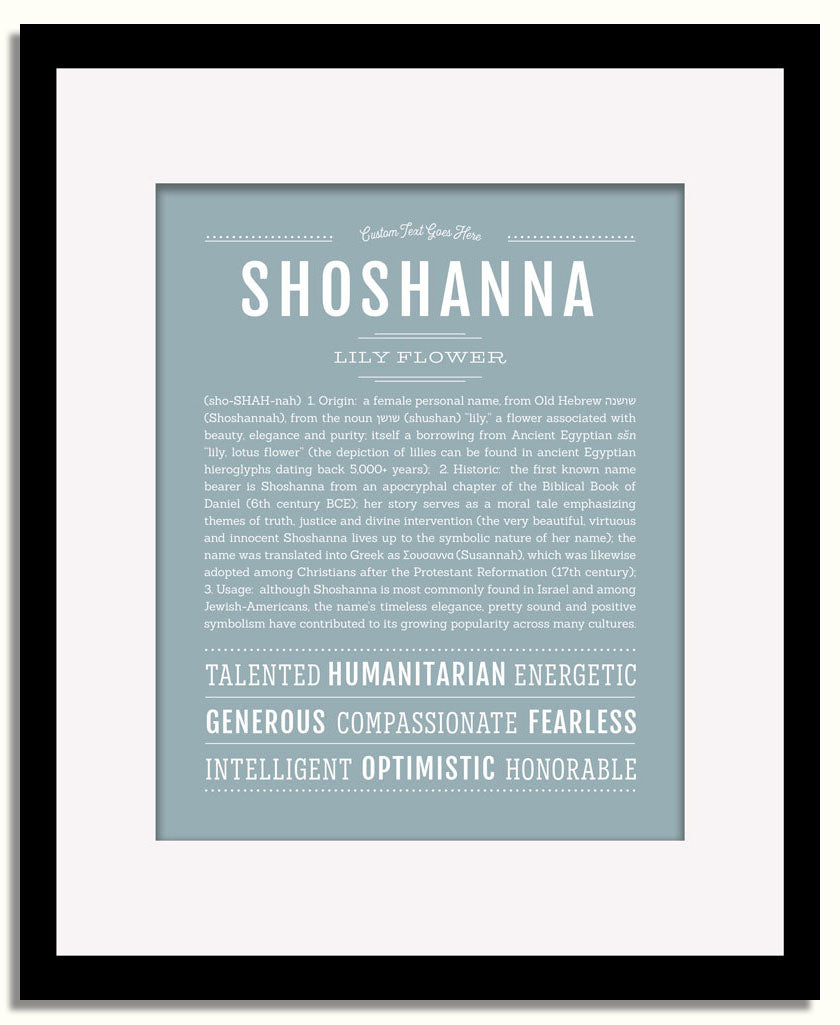 Frame Options | Powder Blue | Black Frame, Matted