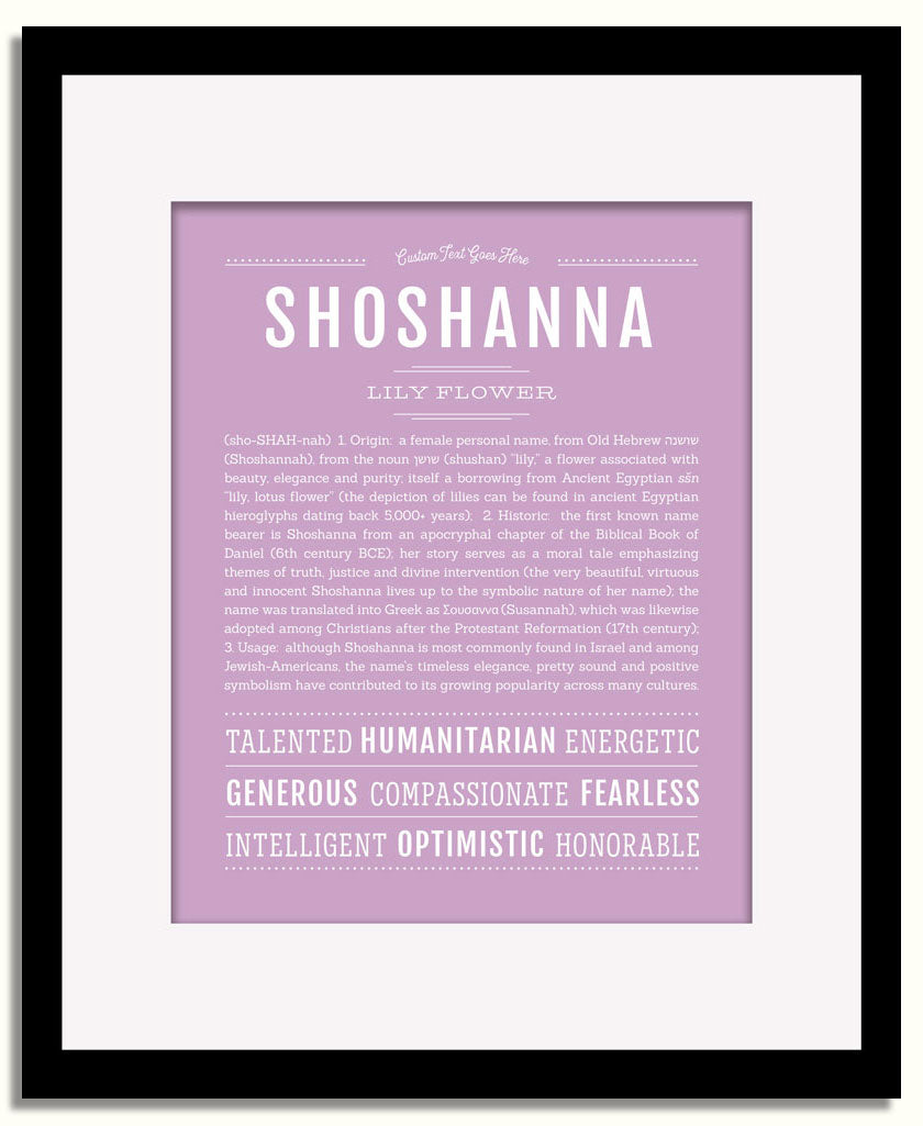 Frame Options | Lilac | Black Frame, Matted