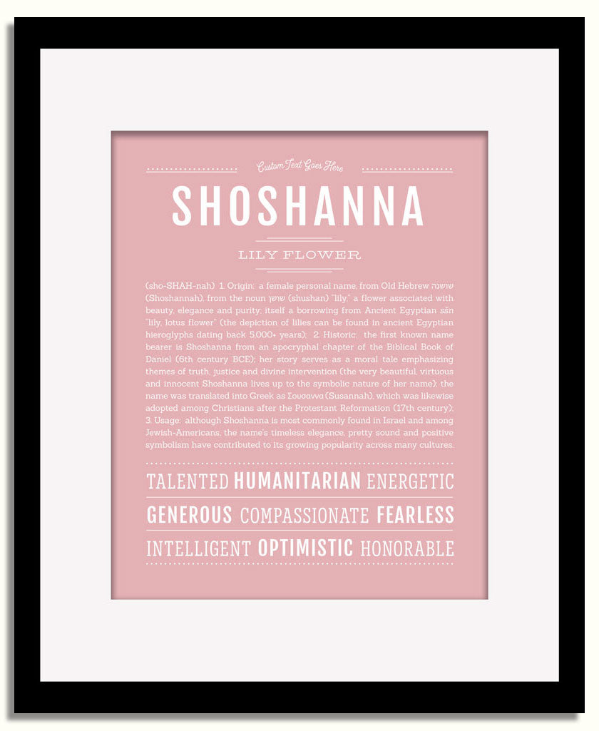 Frame Options | Dusty Rose | Black Frame, Matted