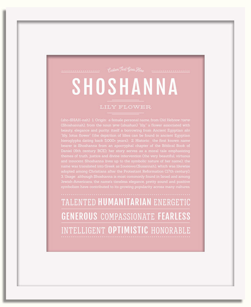 Frame Options | Dusty Rose | White Frame, Matted