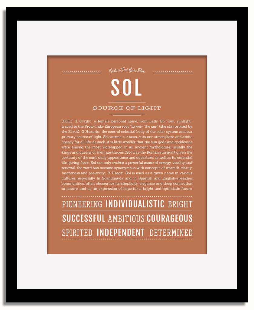 Frame Options | Terra Cotta | Black Frame, Matted