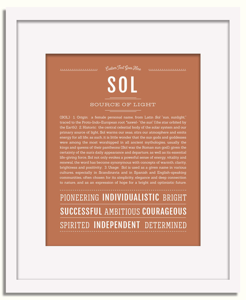 Frame Options | Terra Cotta | White Frame, Matted